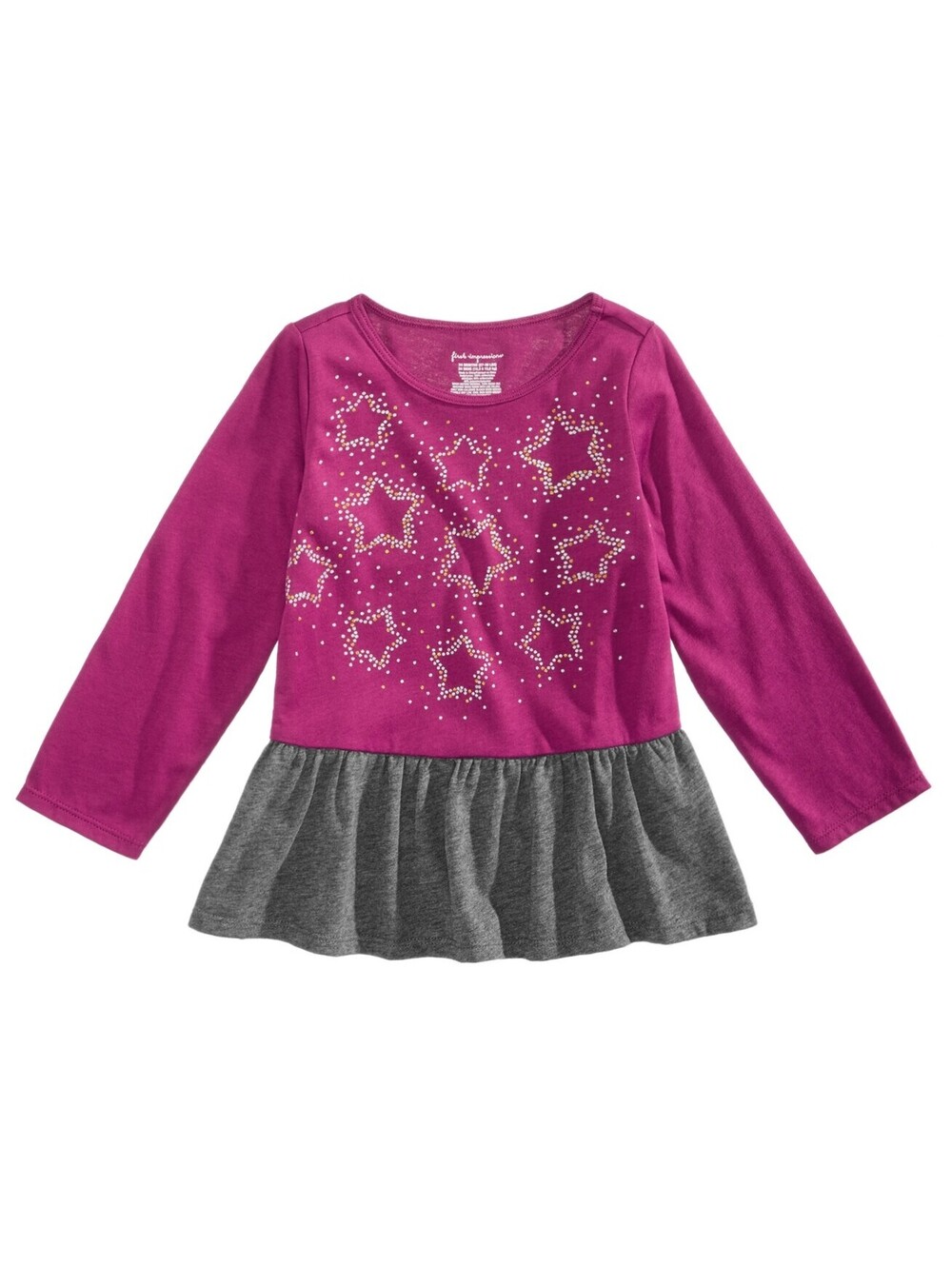 First Impressions Toddler Girls Star Print Peplum Tunic Size 18-24 Months